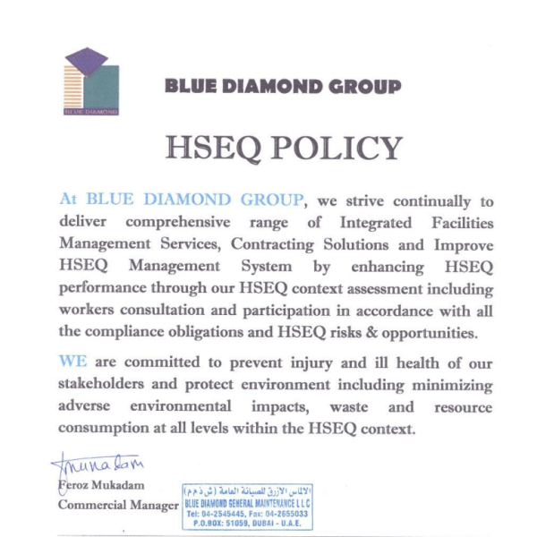 Hseq policy