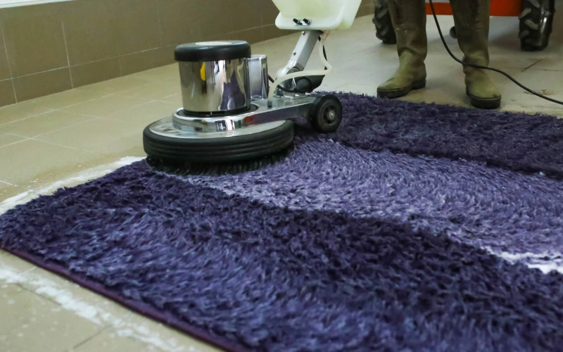 carpet cleaning with dosing machine